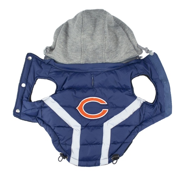 Chicago Bears Little Earth NFL Dog Puffer Vest - Picture 2 of 5